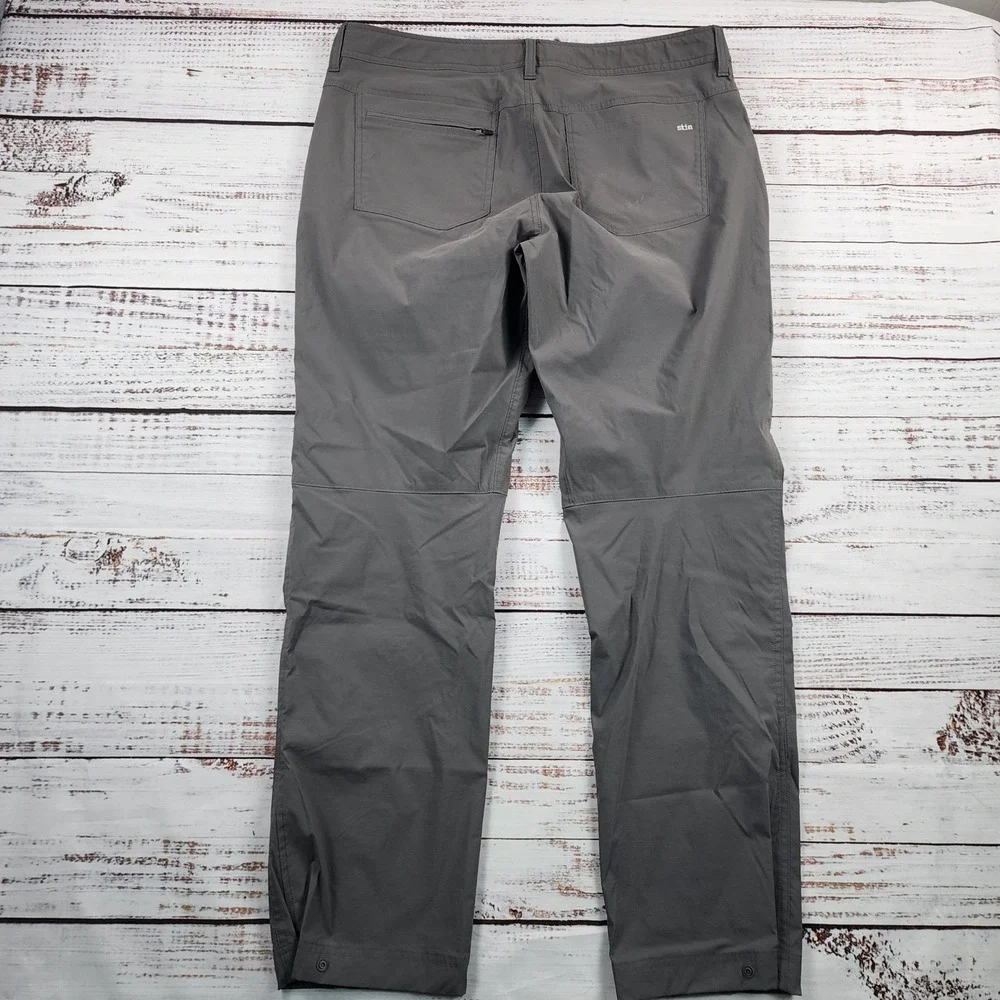 Stio Cut Bank Pant Mens 36xR Gray Nylon Stretch Hiking Outdoor Travel Pants